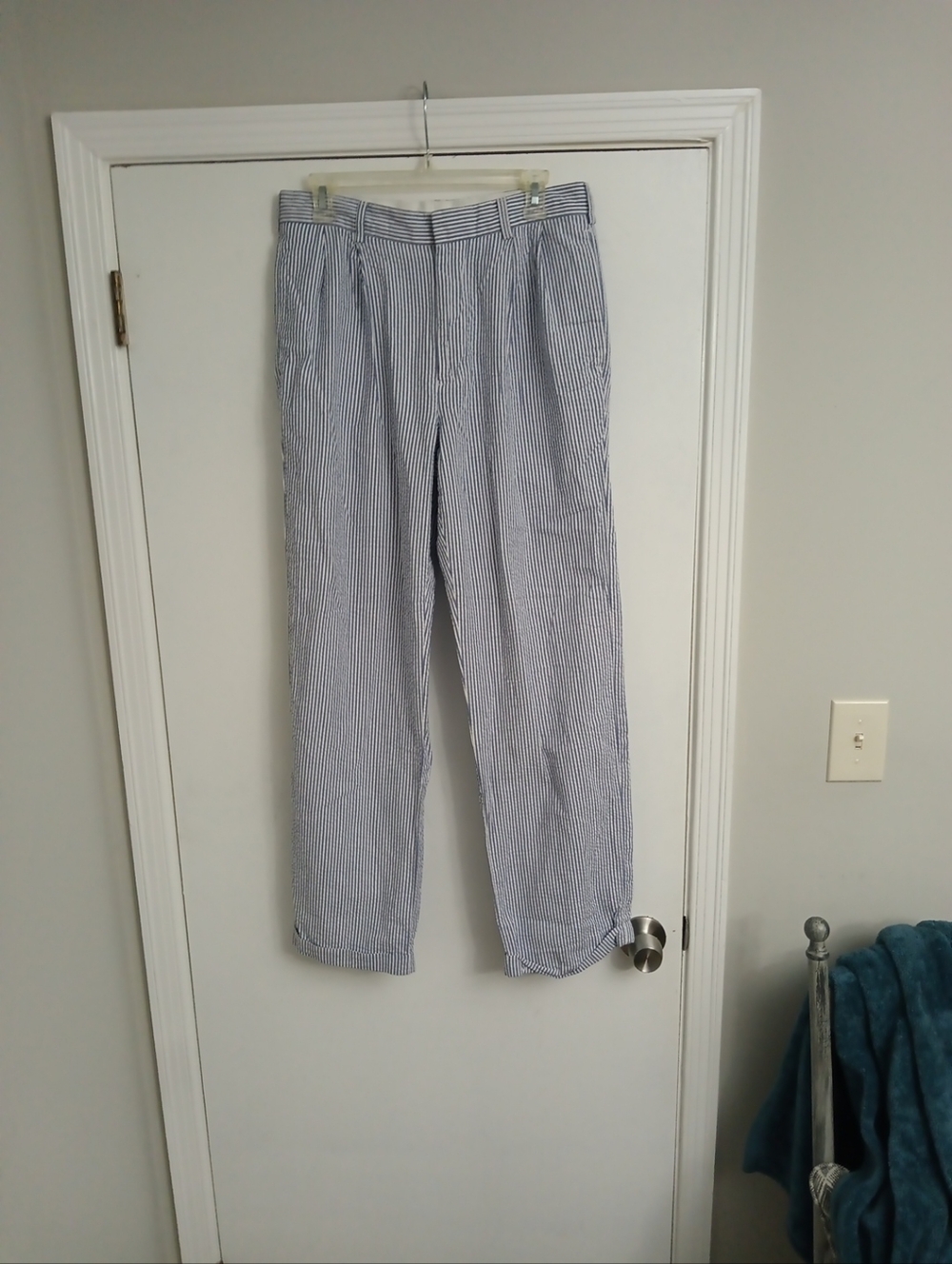 Jos. A. Bank Blue & White Seersucker Chinos